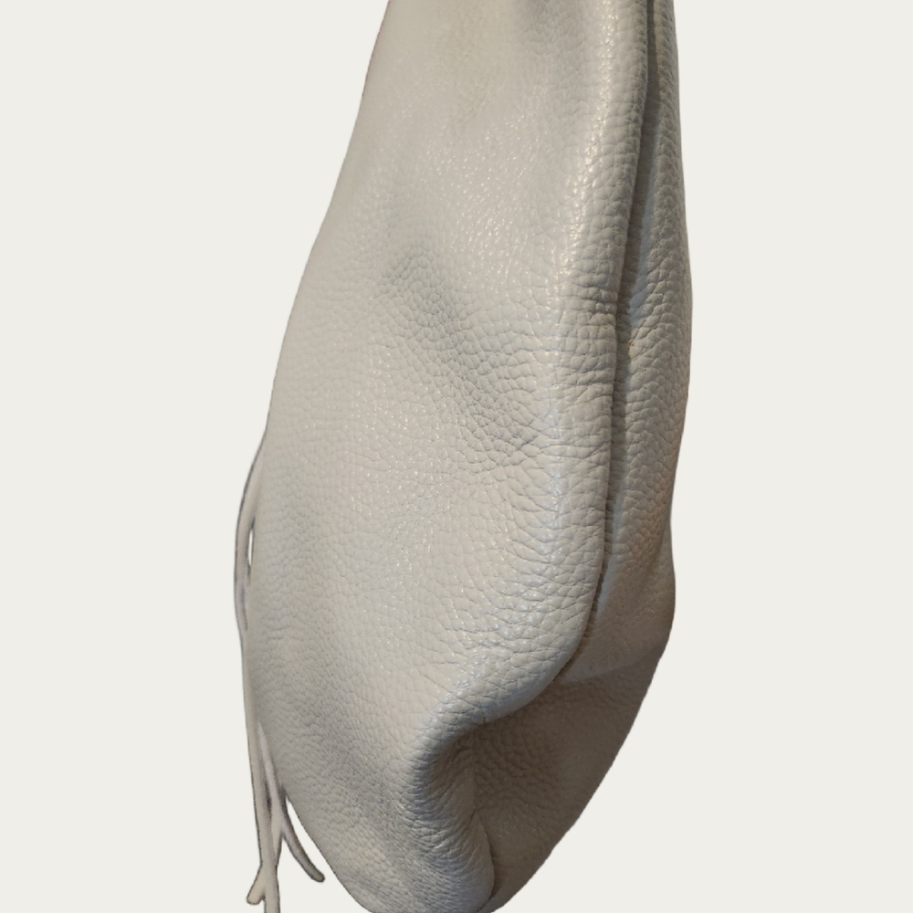 Soft Pebbled Hobo Bag with Fringe Strap - Taupe - Picture 6 of 10
